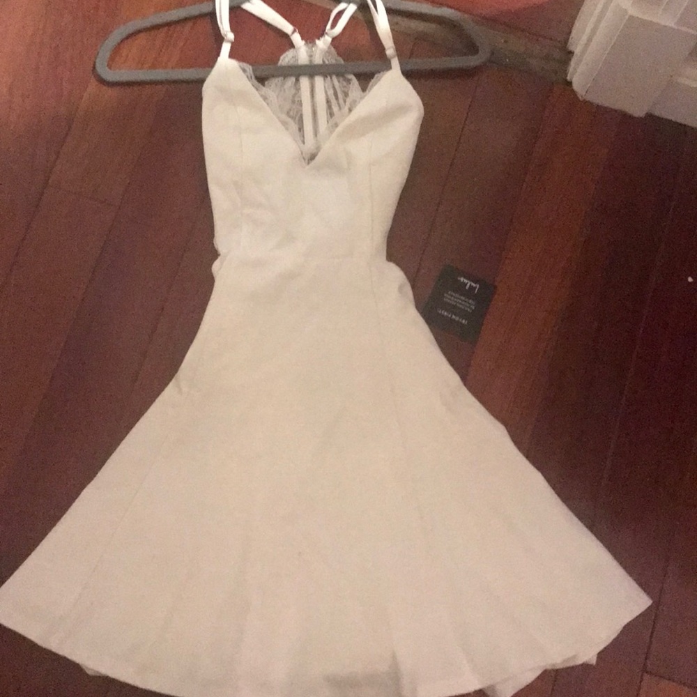 White dress with lace
